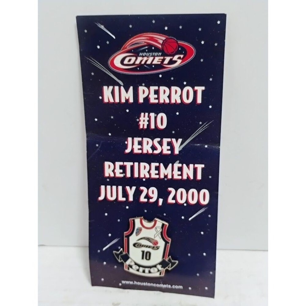 WNBA HOUSTON COMETS KIM PERROT #10 JERSEY RETIREMENT LAPEL PIN